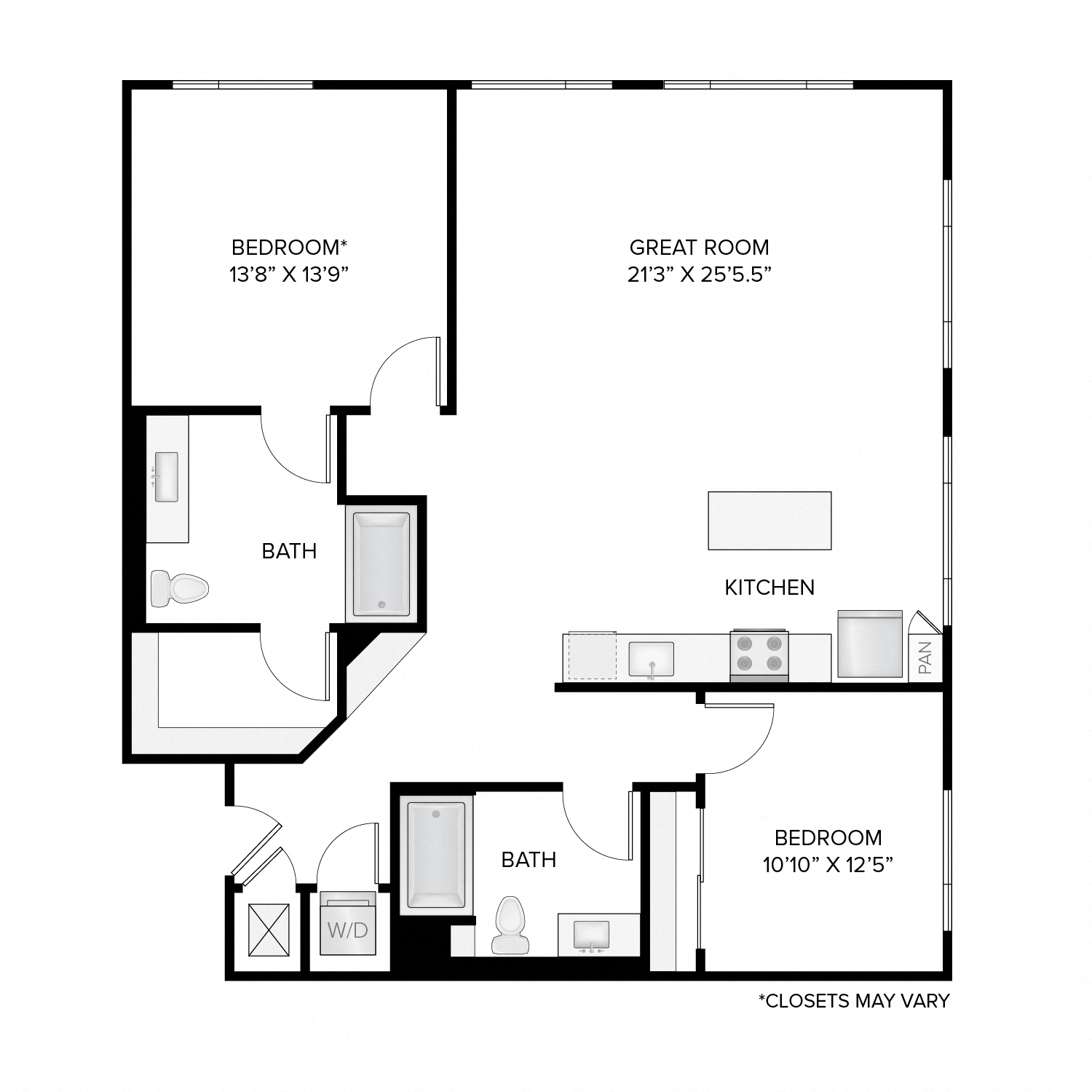 Floor plan layout diagram for The Washington